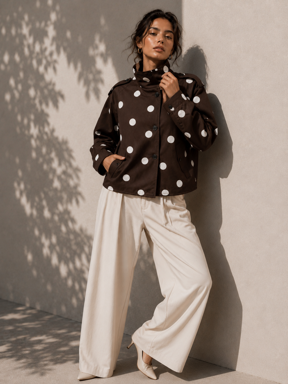 Amara Spray Jacket (Chocolate/White)