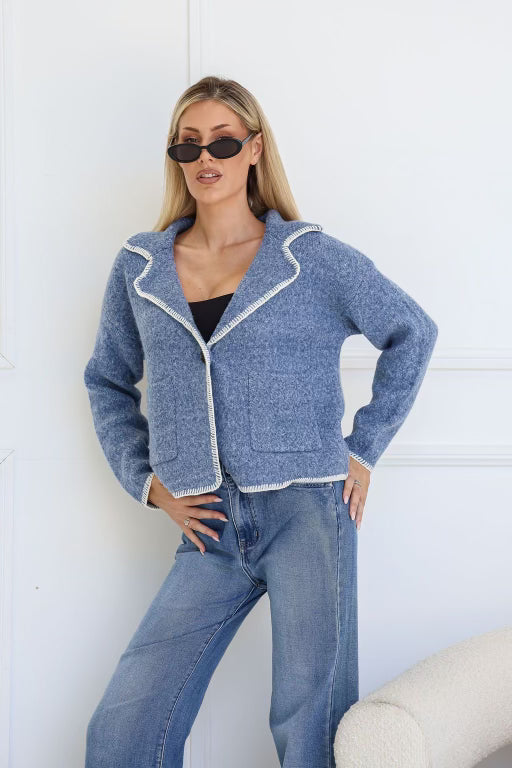 Zella Cardigan (Indigo)