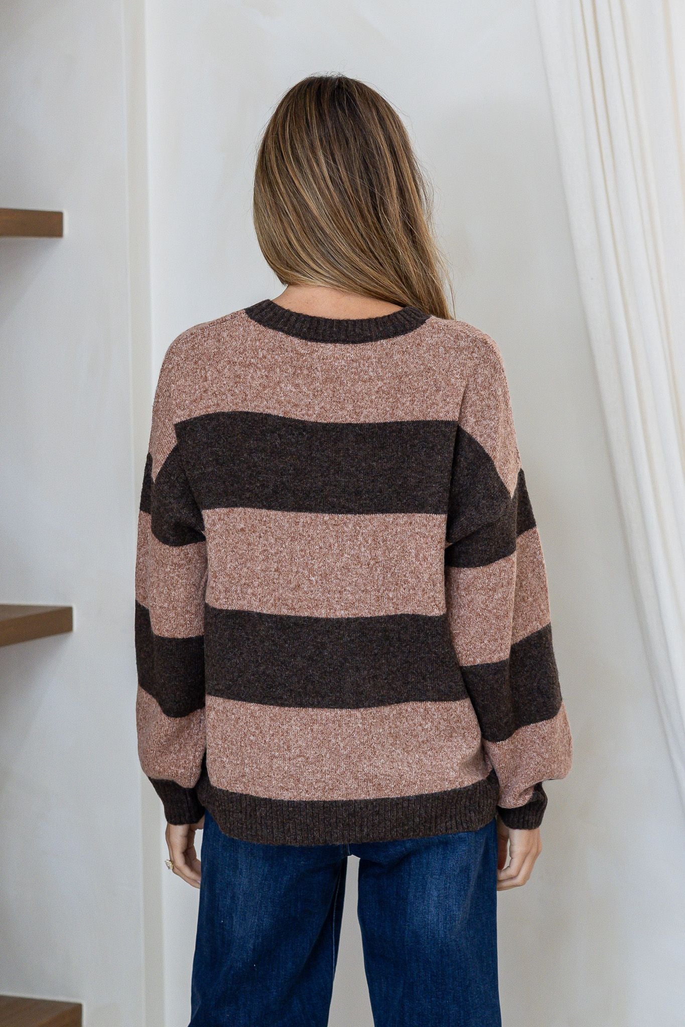 Brady Bunch Stripe Knit (Chocolate/Nutmeg)