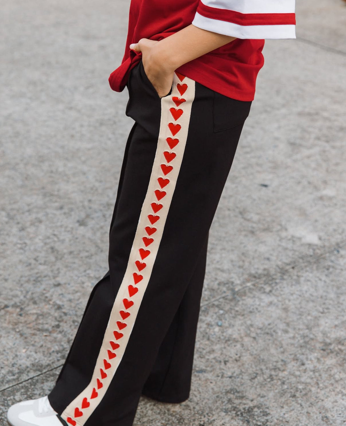Talia Track Pants (Red Heart)