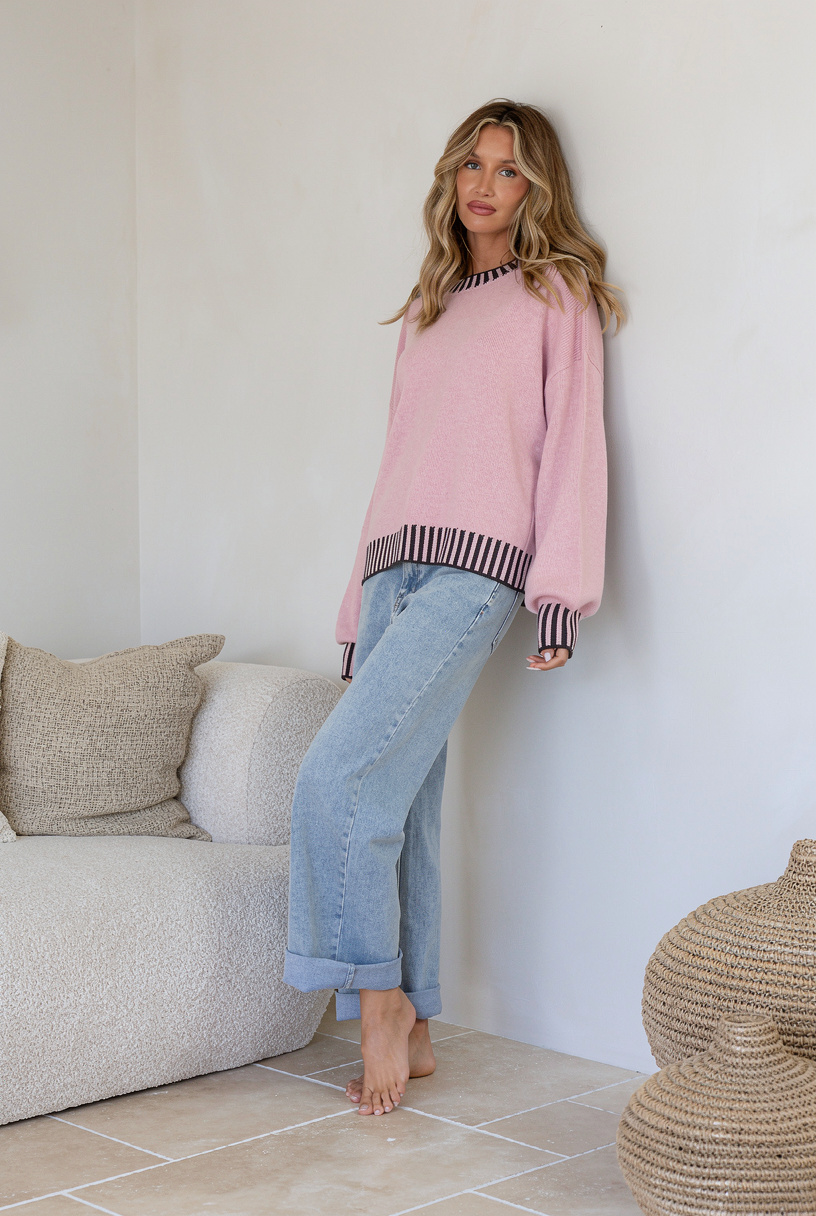 Charlie Jumper (Pink/Chocolate)