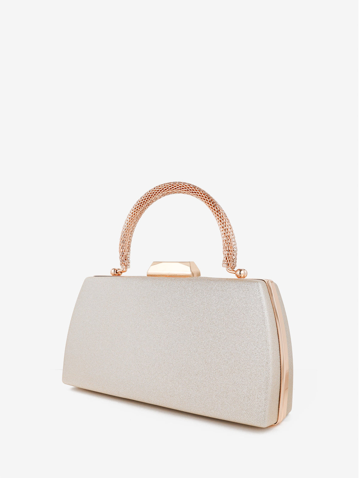 Nuvia Duo Top Handle Clutch Bag (Gold)