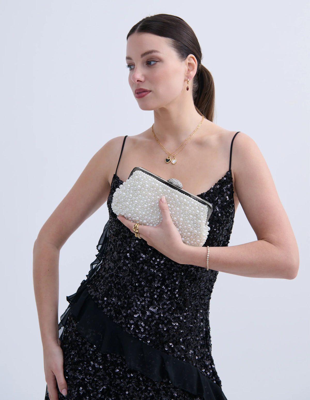 Sasha Pearl Clutch Bag