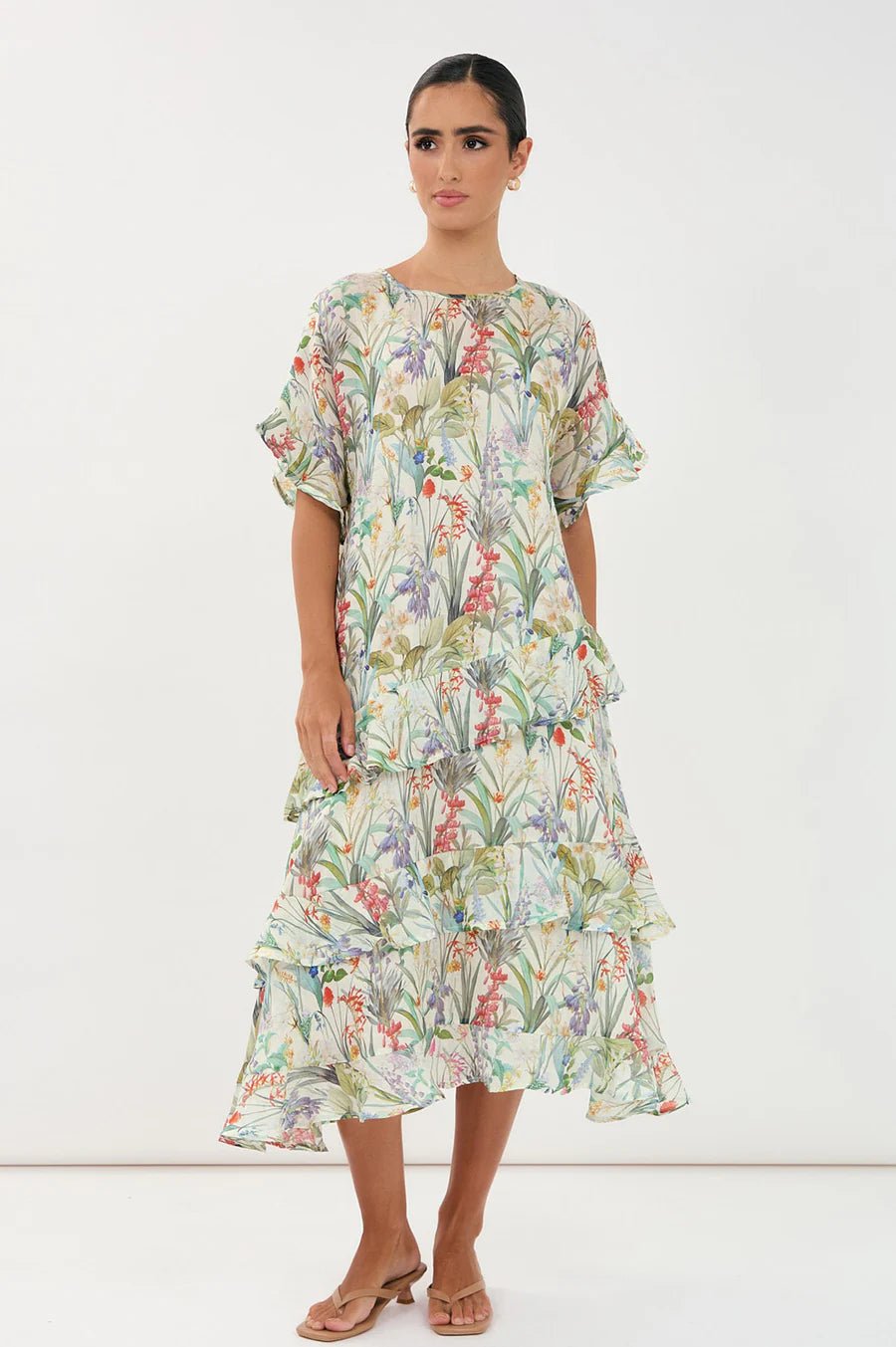 Alana Ramie Midi Dress (Floral) - Something For Me​​