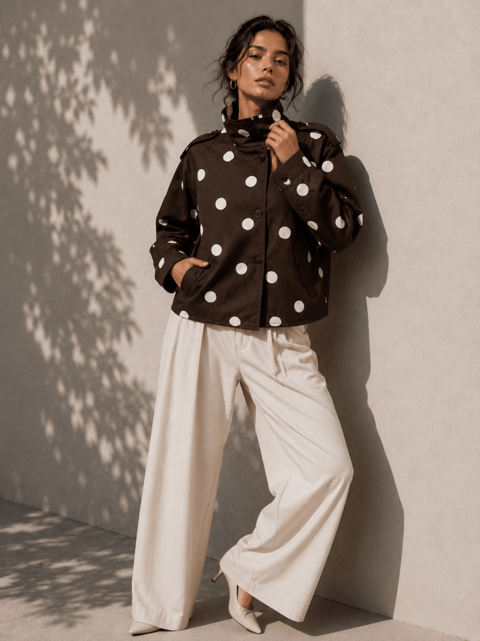 Amara Spray Jacket (Chocolate/White) - Something For Me​​
