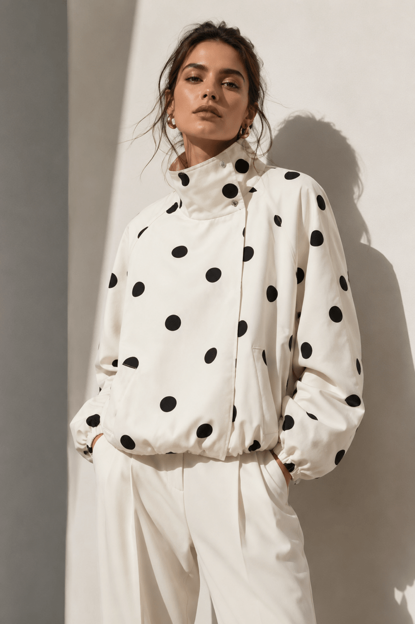 Amara Spray Jacket (Cream/Black) - Something For Me​​