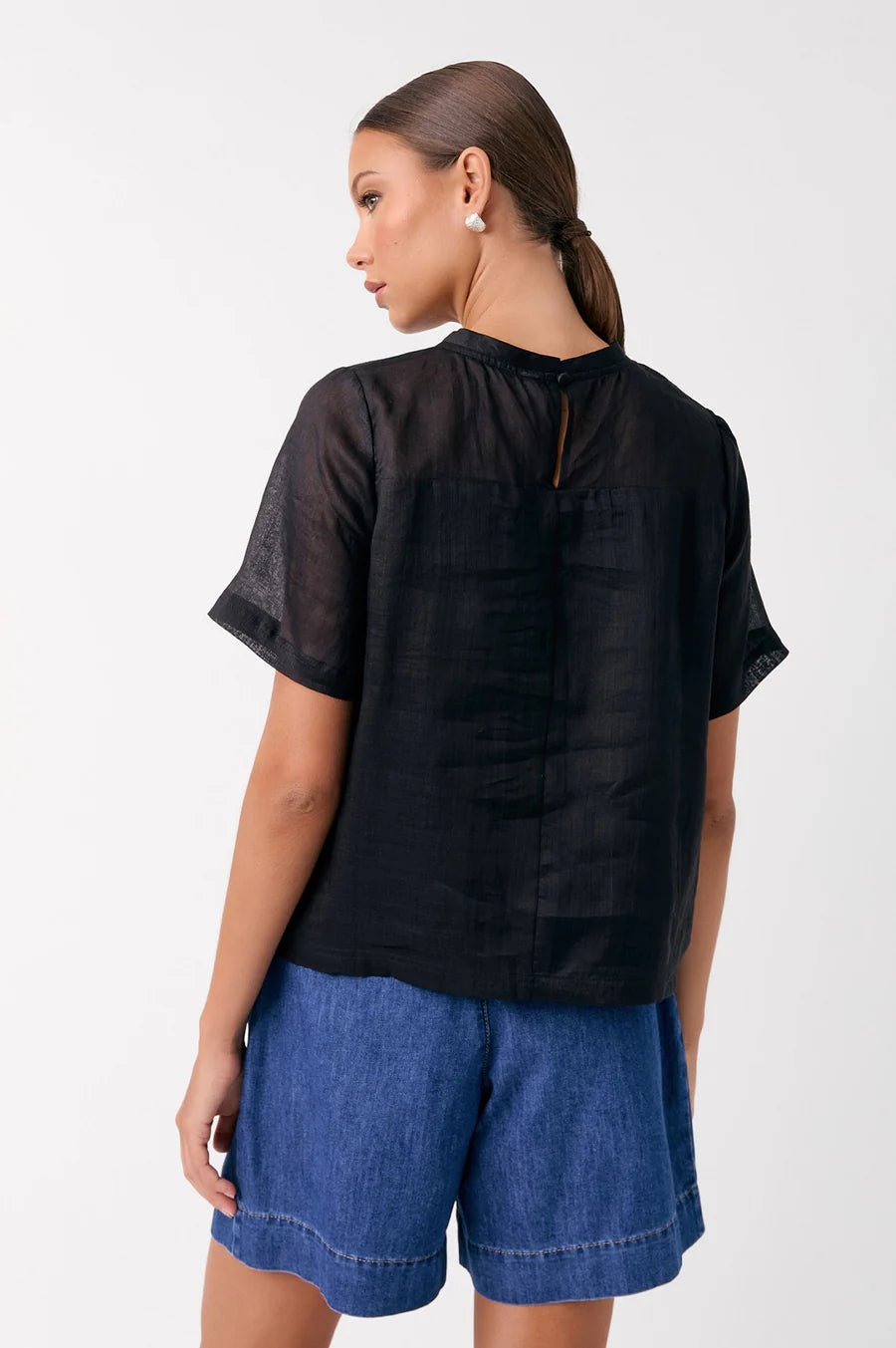 Arden Ramie Top (Black) - Something For Me​​