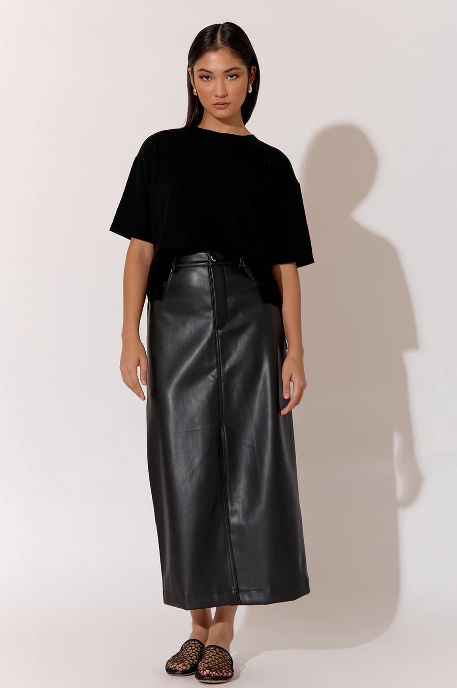 Asher Faux Leather Skirt (Black) - Something For Me​​