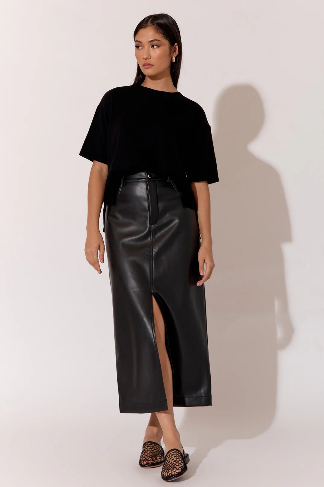 Asher Faux Leather Skirt (Black) - Something For Me​​