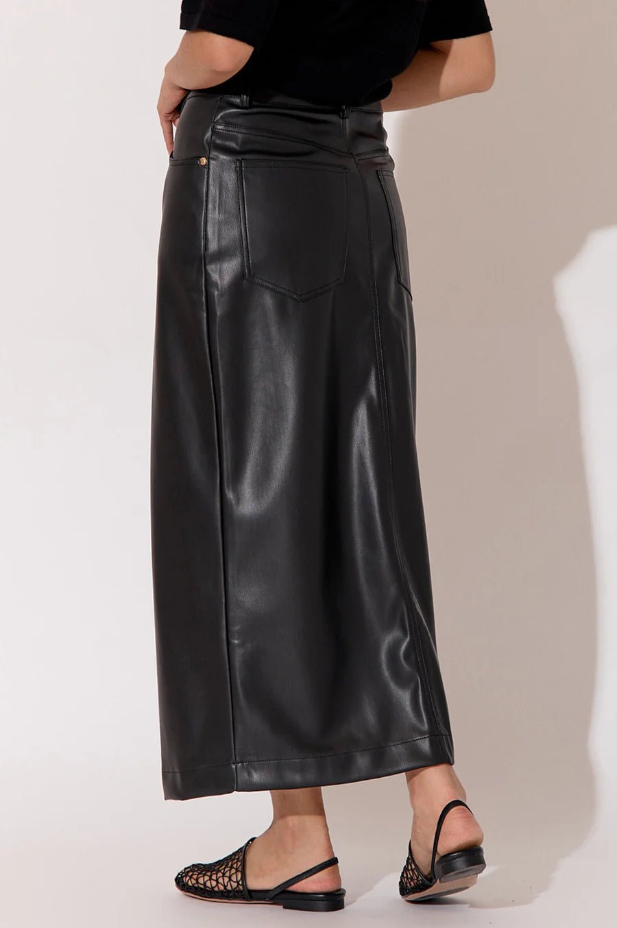 Asher Faux Leather Skirt (Black) - Something For Me​​