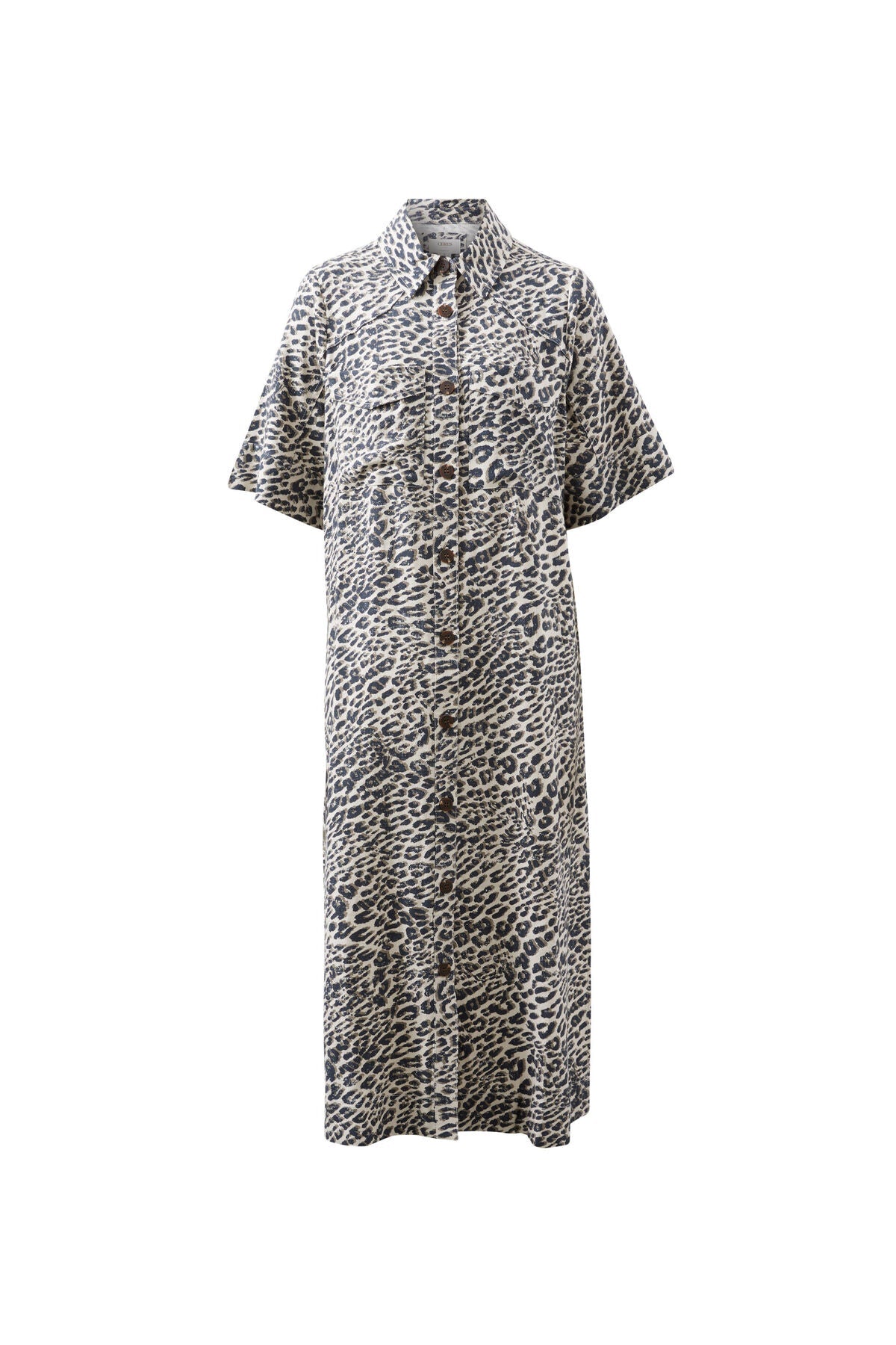 Ava Short Sleeve Midi Dress (Leopard Linen Blend) - Something For Me​​