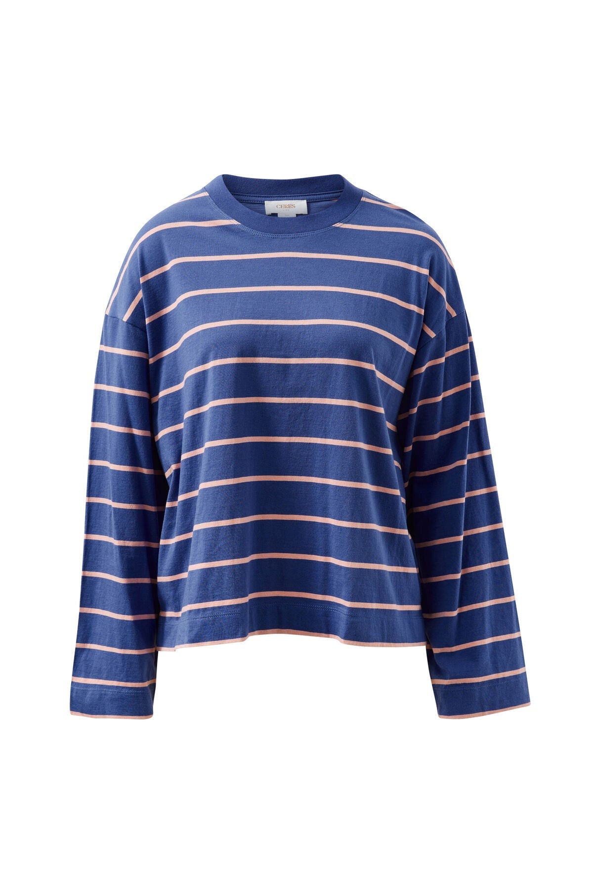 Beau Long Sleeve Slouchy Tee (Washed Navy/Pink Clay) - Something For Me​​