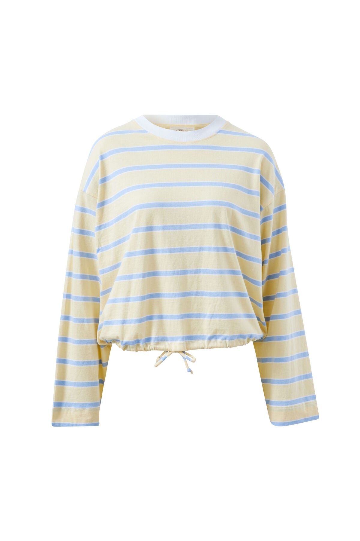 Beau Tie Slouchy Tee (Butter/China Blue Stripe) - Something For Me​​