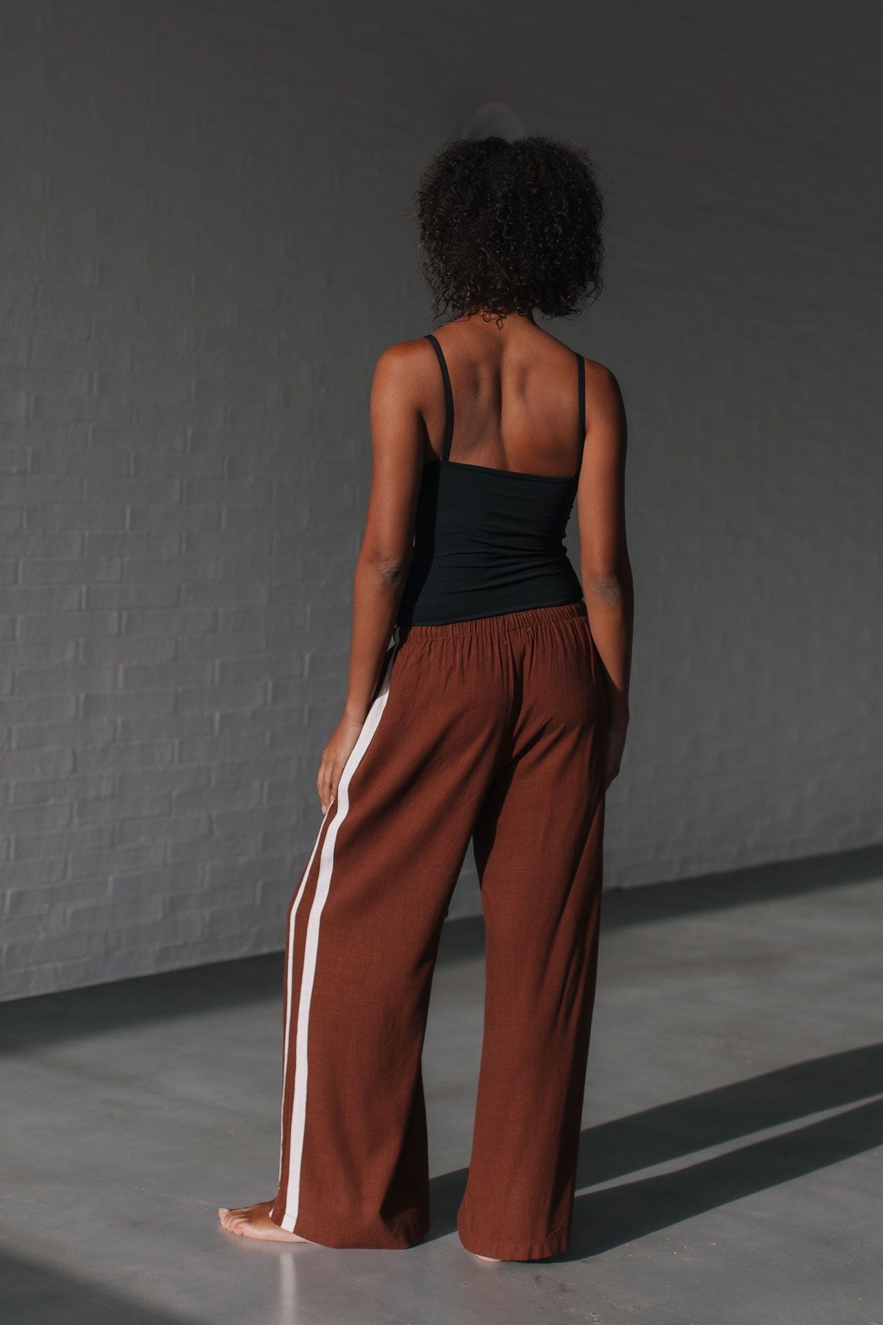 Berlin Side Stripe Pant (Chocolate) - Something For Me​​
