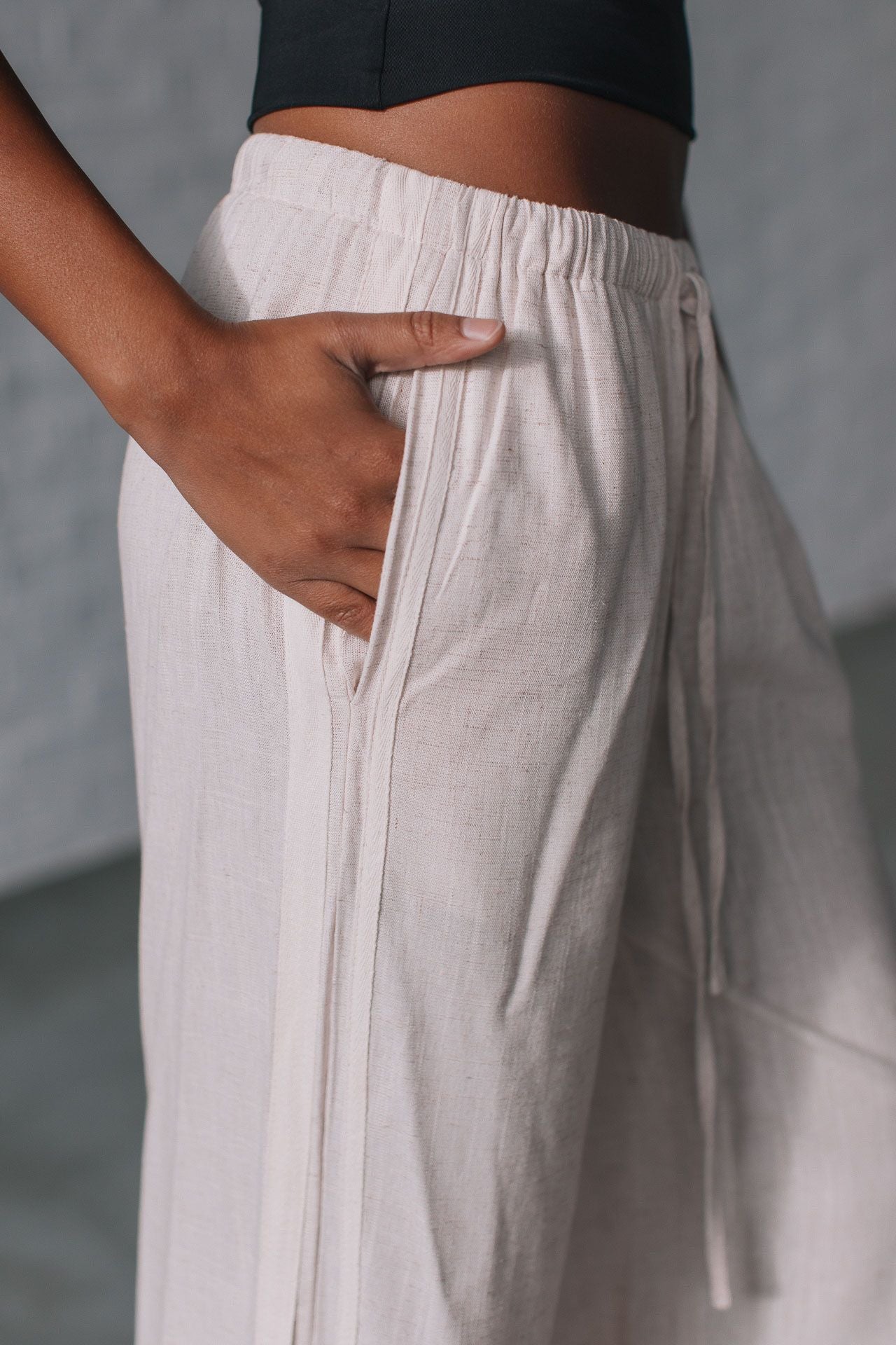 Berlin Side Stripe Pant (Natural) - Something For Me​​