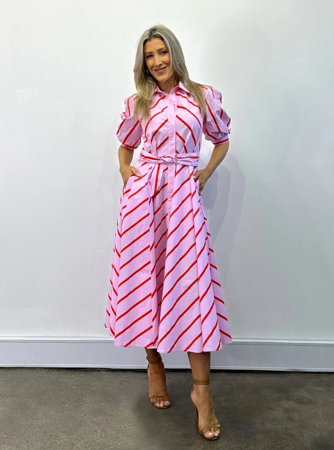Bianca Dress (Pink Stripe) - Something For Me​​
