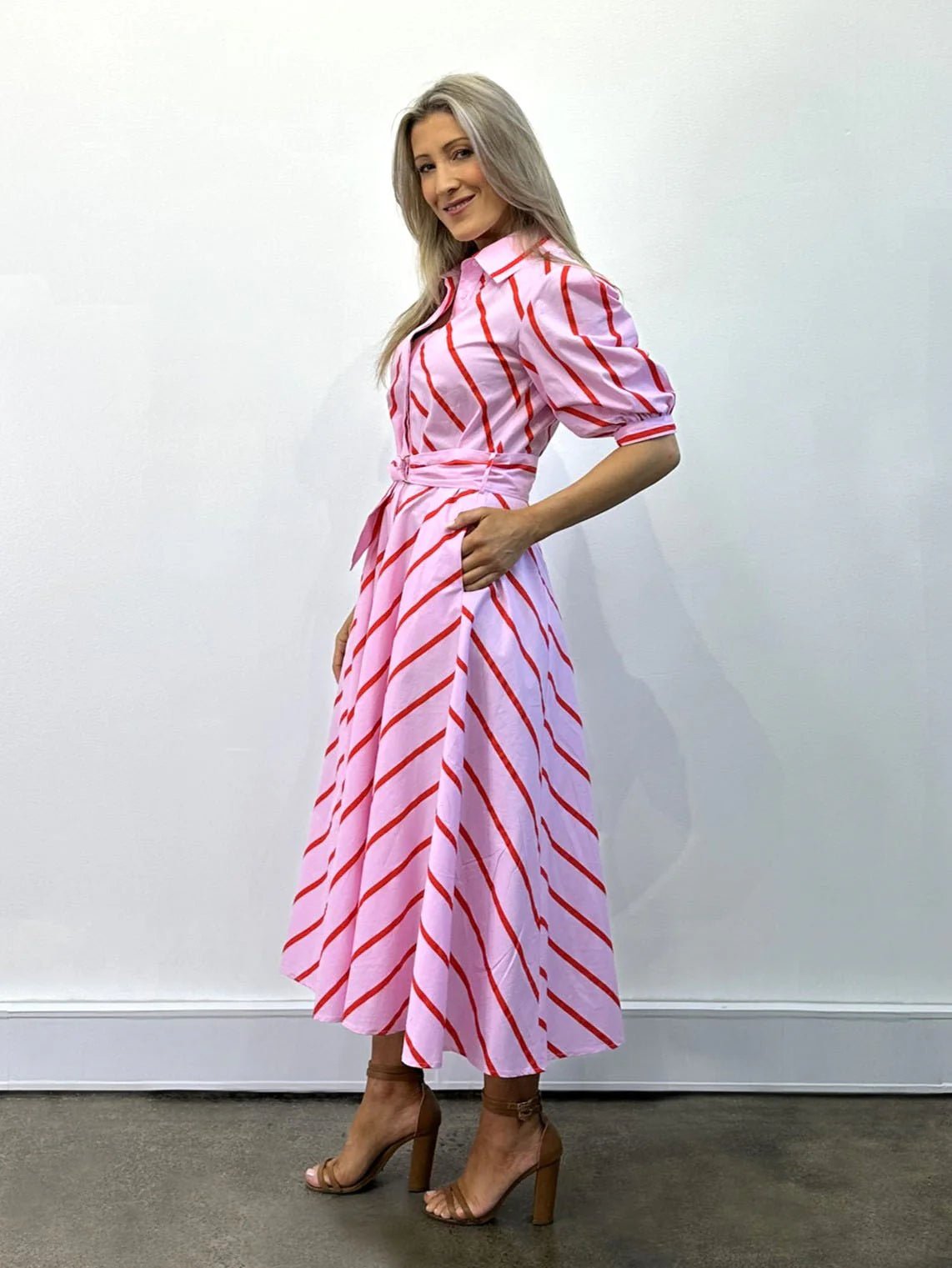 Bianca Dress (Pink Stripe) - Something For Me​​