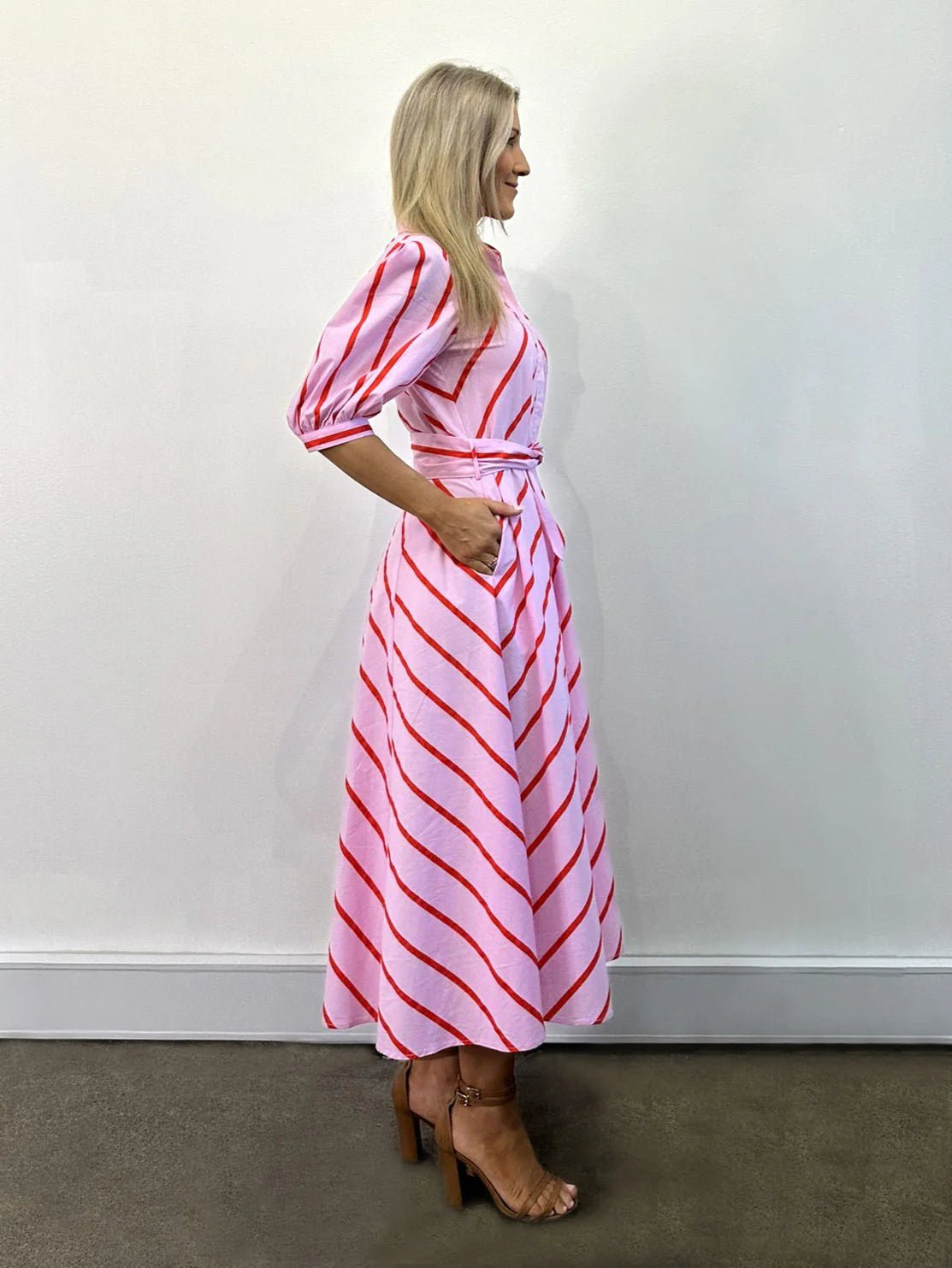 Bianca Dress (Pink Stripe) - Something For Me​​