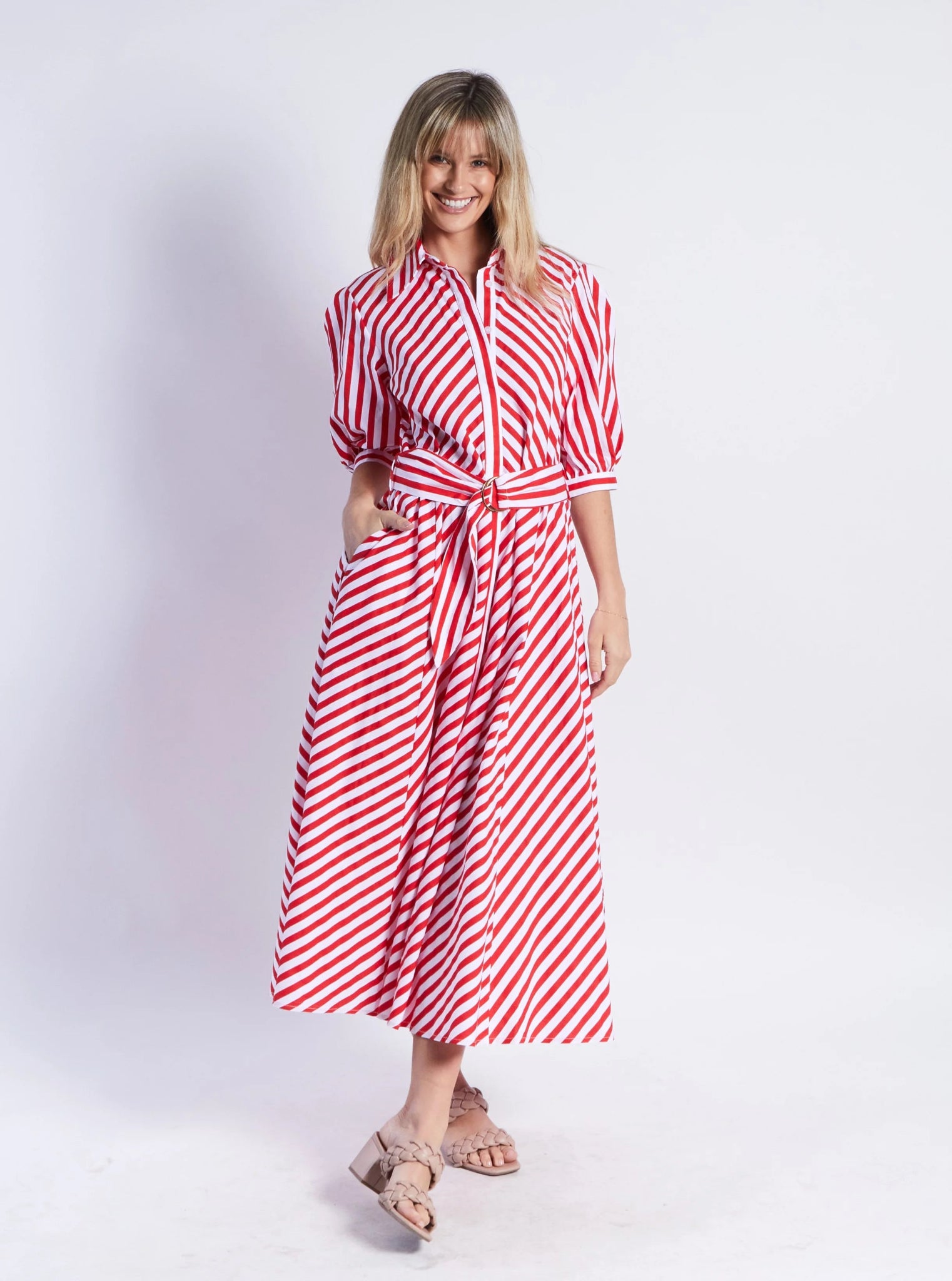 Bianca Dress (Red Stripes) - Something For Me​​