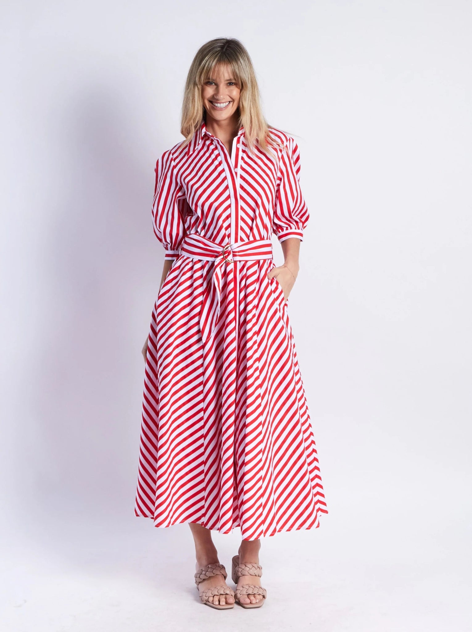 Bianca Dress (Red Stripes) - Something For Me​​