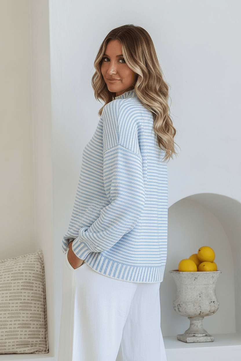 Billie Stripe Knit (Blue) - Something For Me​​