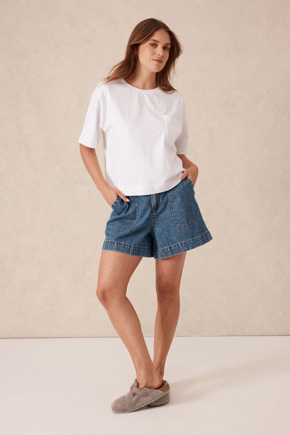 Boa Boxy Pocket Tee (White) - Something For Me​​