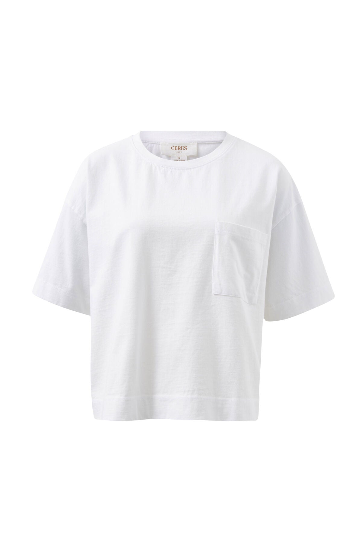 Boa Boxy Pocket Tee (White) - Something For Me​​