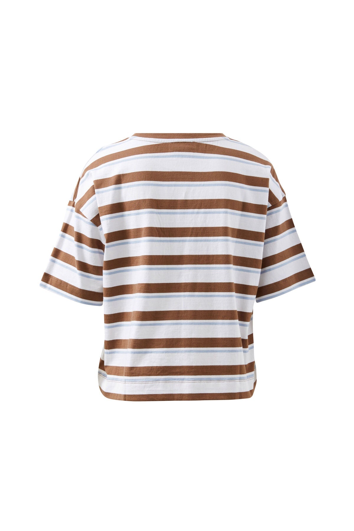 Boa Boxy Pocket Tee (White/Milk Choc Chalk Stripe) - Something For Me​​