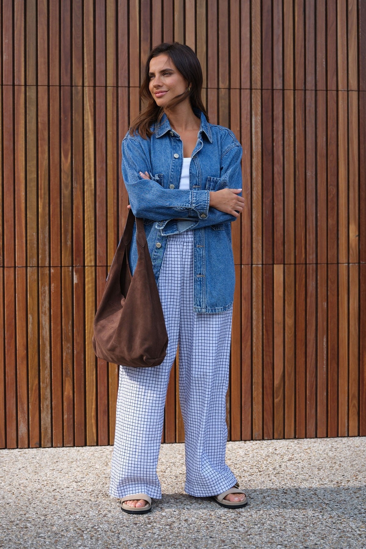 Bobbi Side Pocket Denim Shacket (Indigo) - Something For Me​​