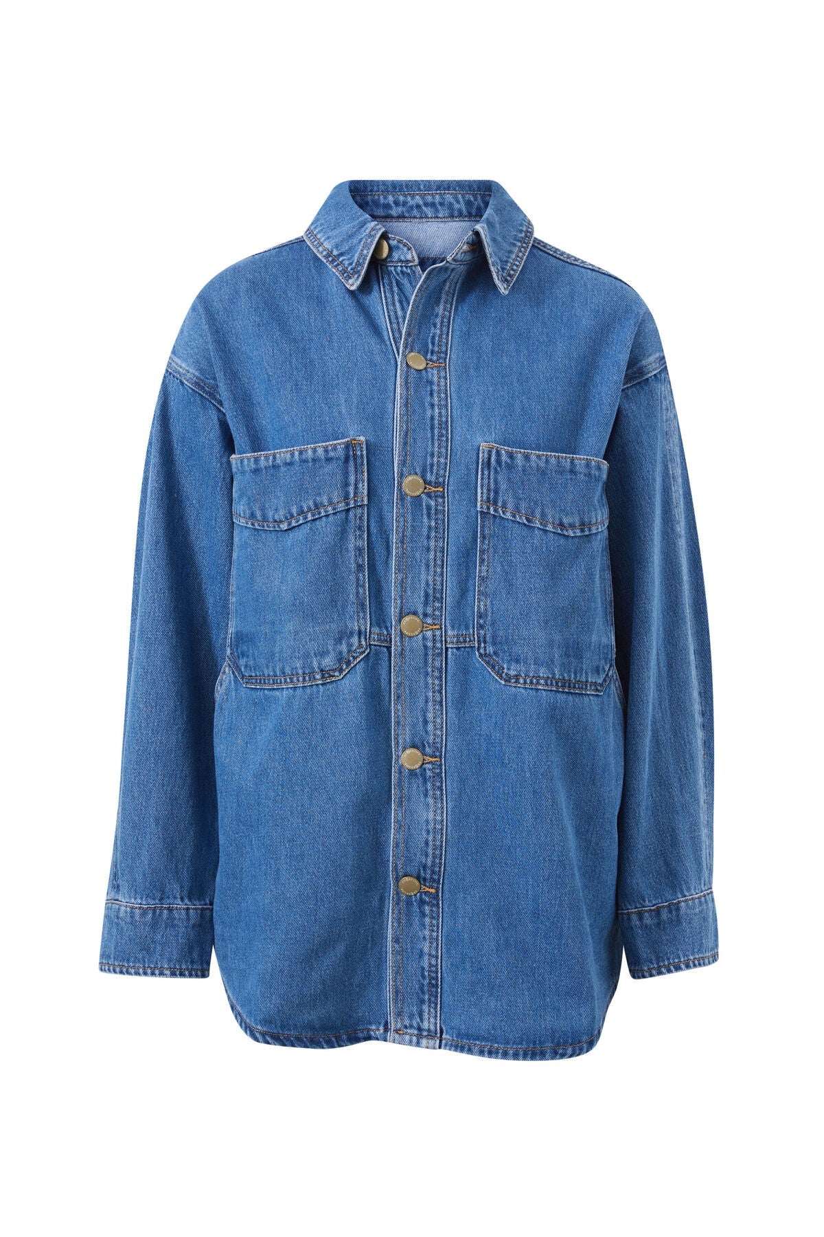 Bobbi Side Pocket Denim Shacket (Indigo) - Something For Me​​