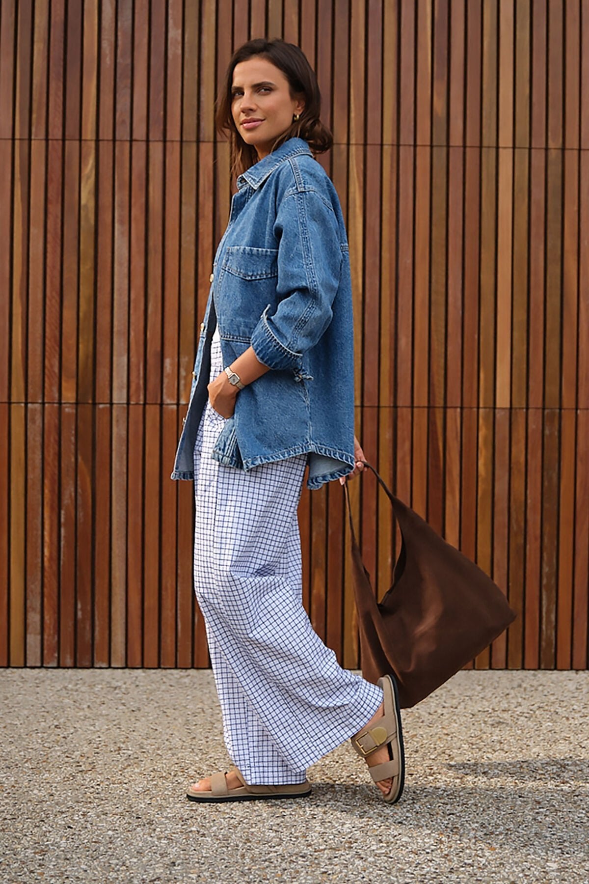 Bobbi Side Pocket Denim Shacket (Indigo) - Something For Me​​