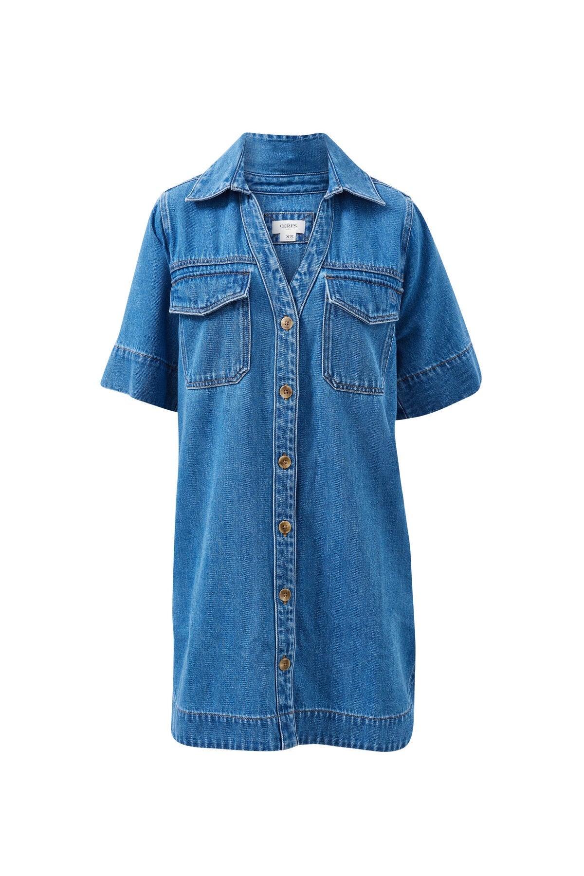 Bonnie Relaxed Shirt Dress (Fresh Indigo) - Something For Me​​