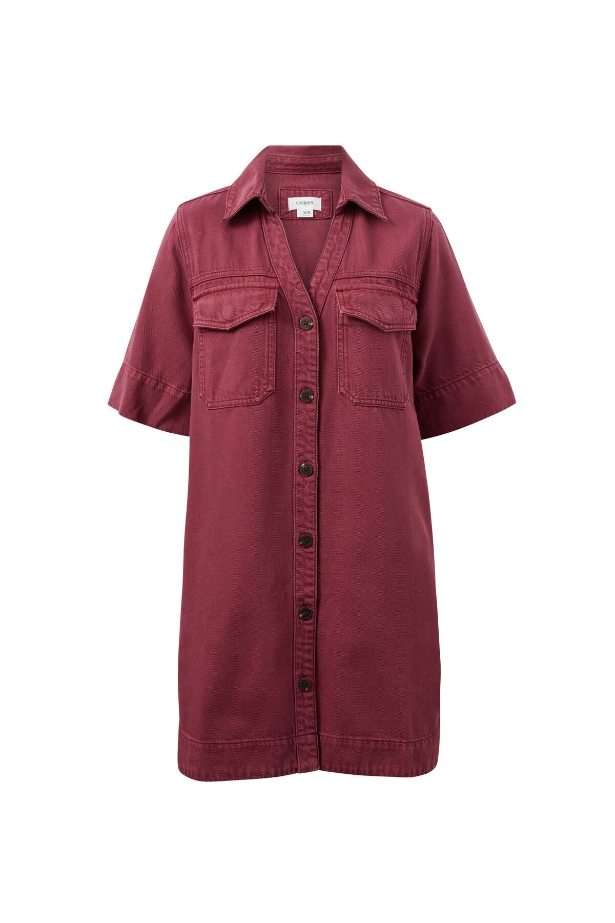 Bonnie Relaxed Shirt Dress (Mulberry) - Something For Me​​