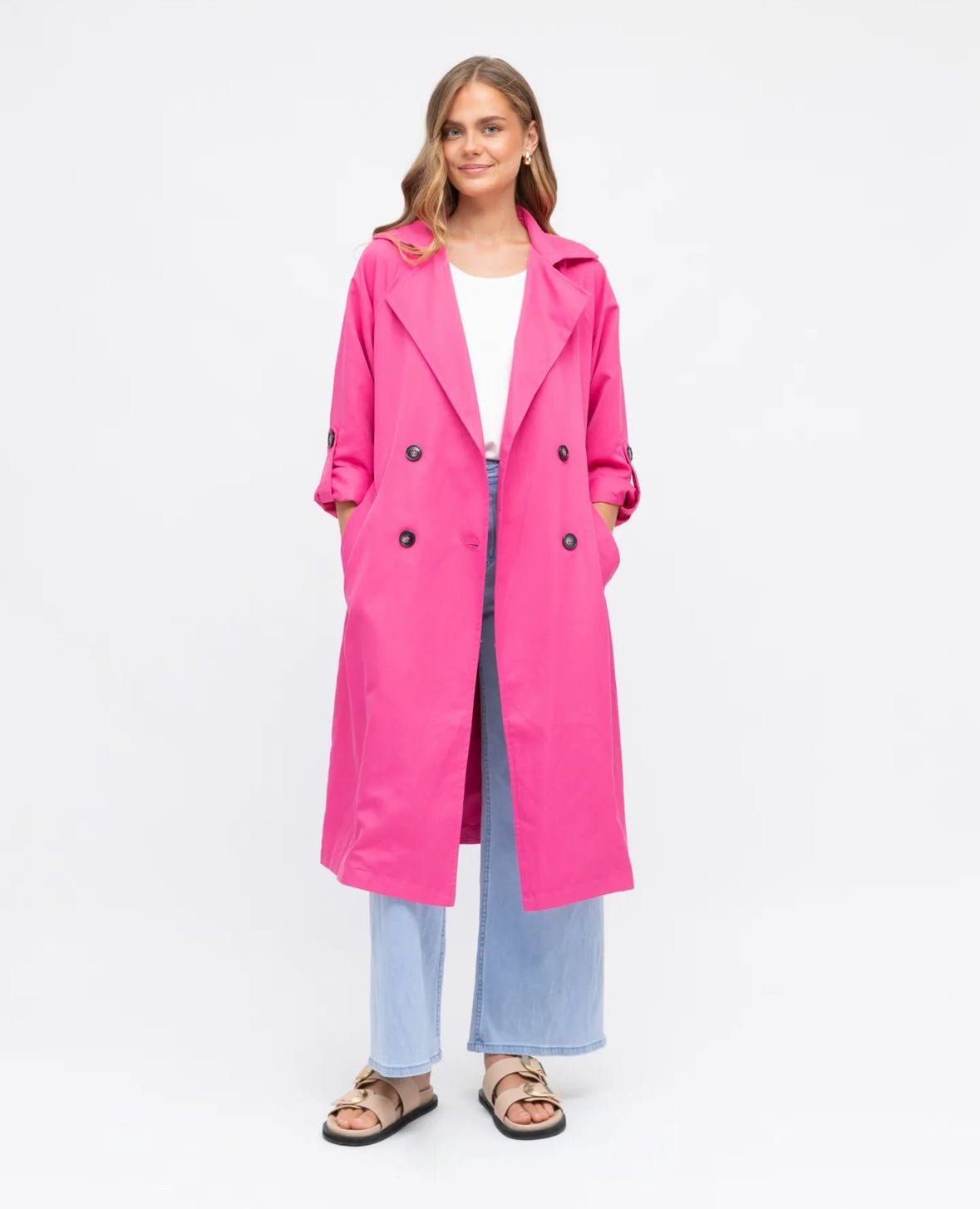 Bonnie Trench Coat (Pink) - Something For Me​​