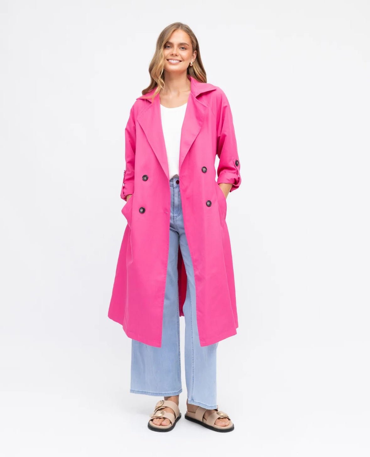 Bonnie Trench Coat (Pink) - Something For Me​​