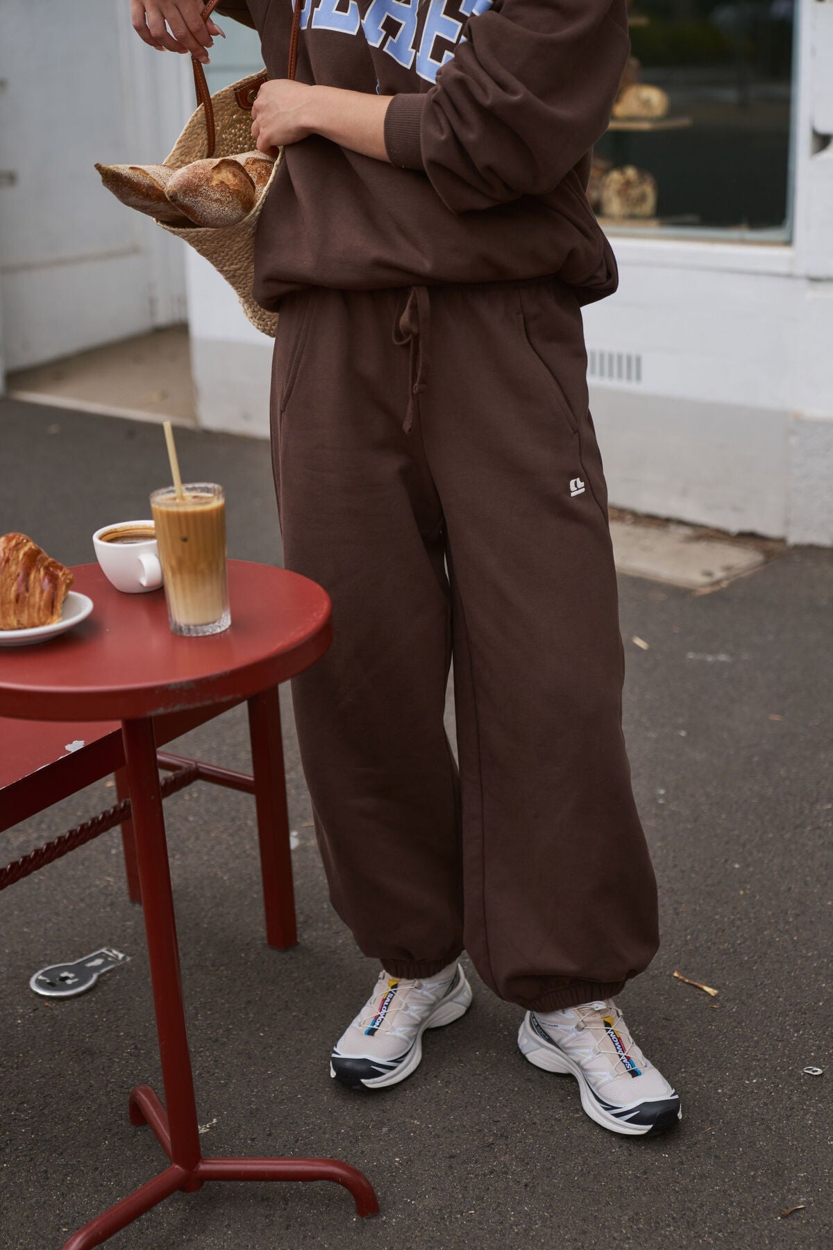 Bowie Barrel Leg Trackpant (Brunette Brown Contrast Buff Bind) - Something For Me​​