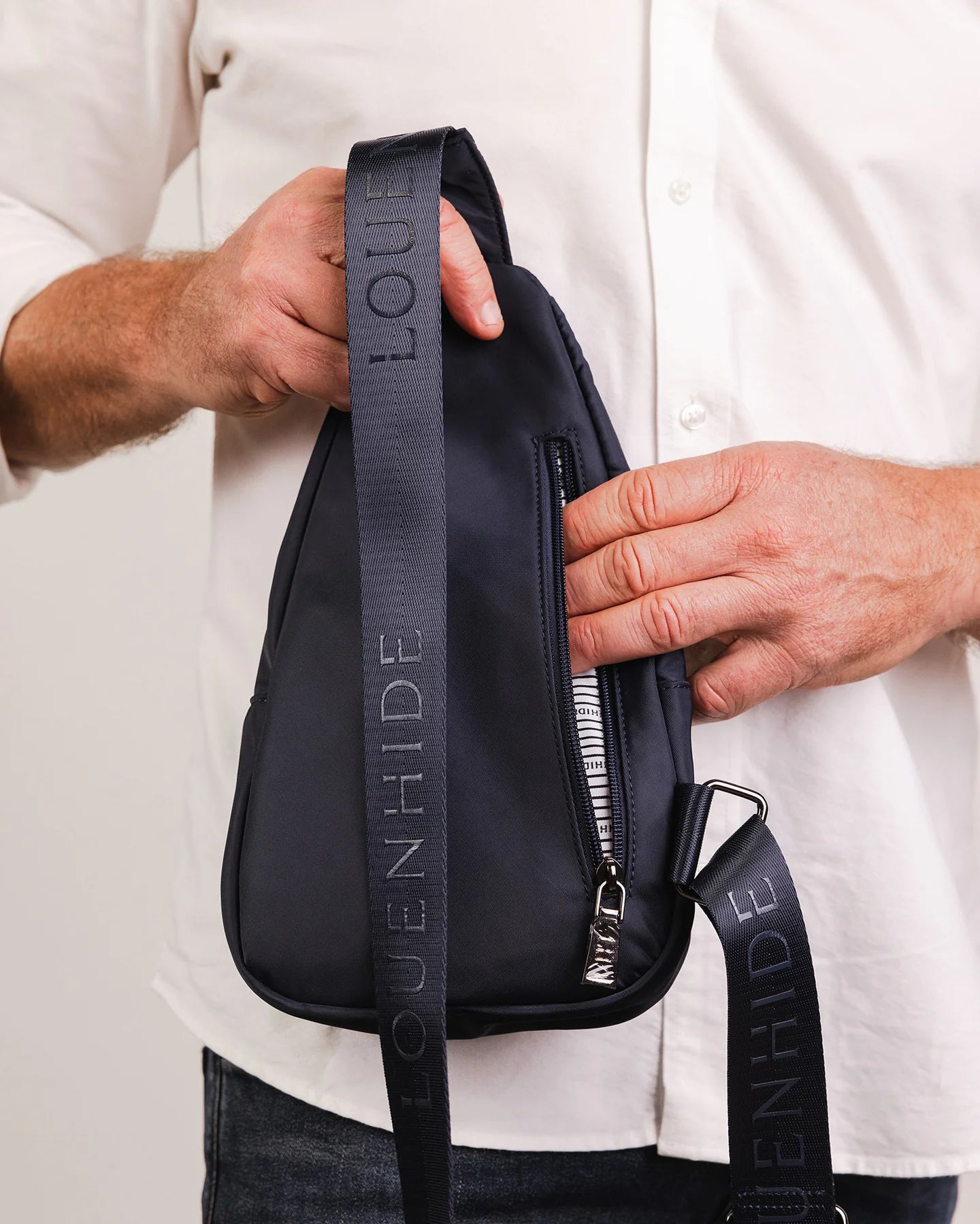 Boyd Nylon Sling Bag (Navy) - Something For Me​​