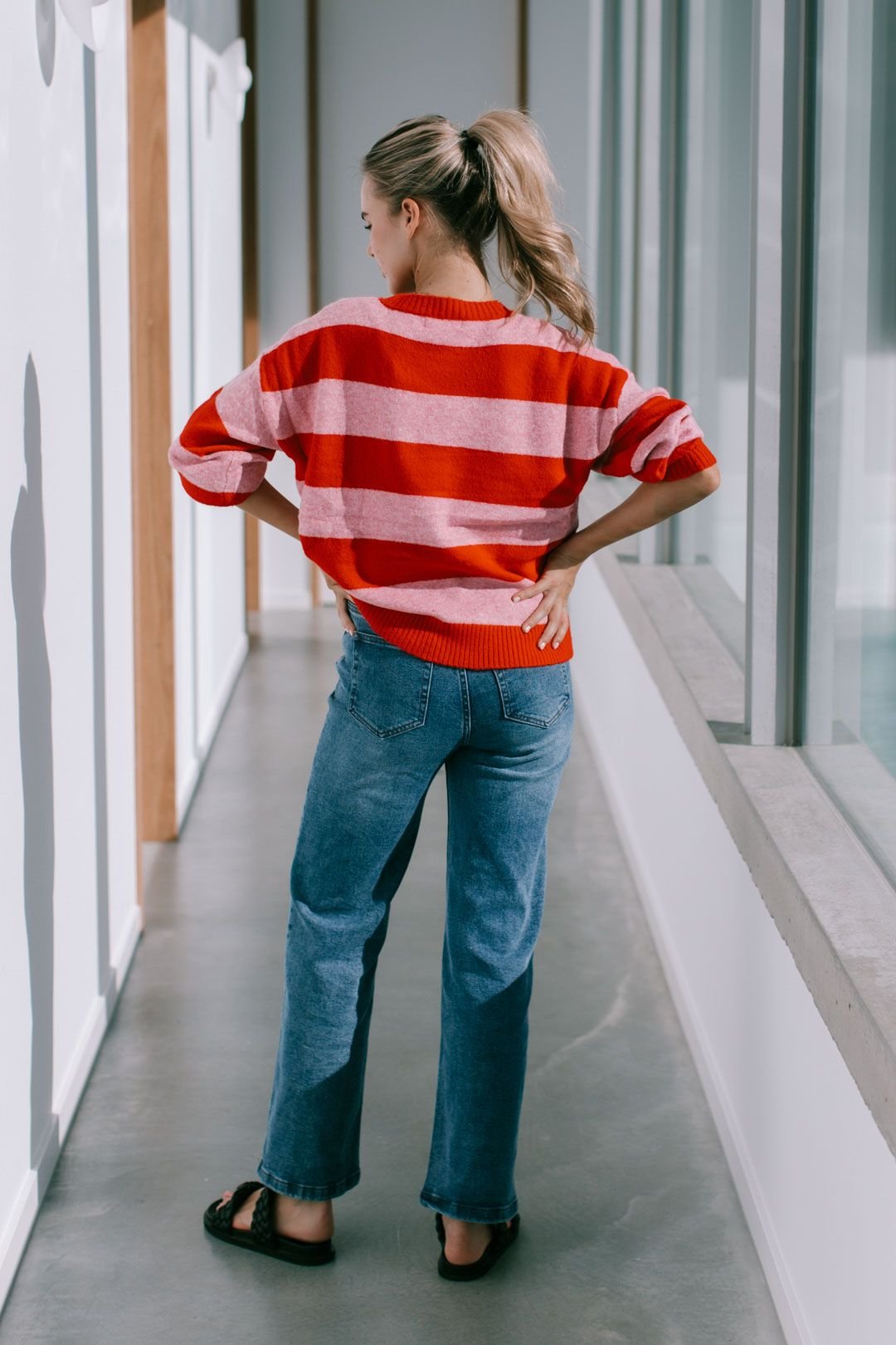 Brady Bunch Striped Knit (Red/Pink) - Something For Me​​