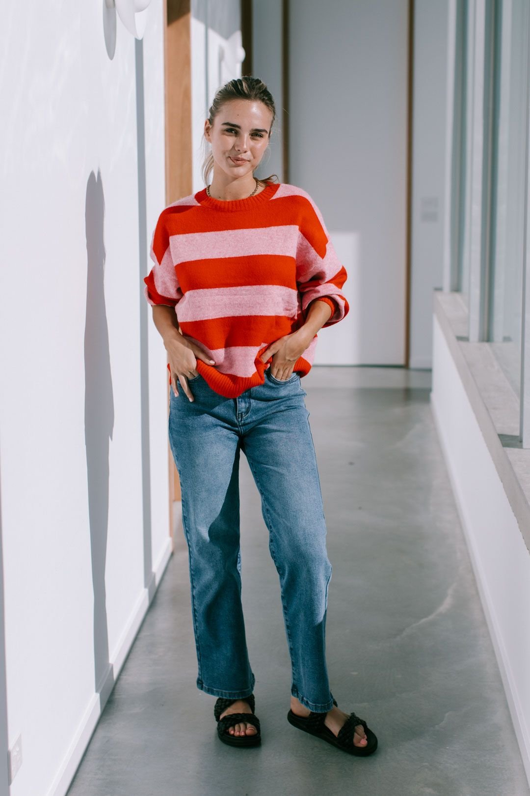 Brady Bunch Striped Knit (Red/Pink) - Something For Me​​