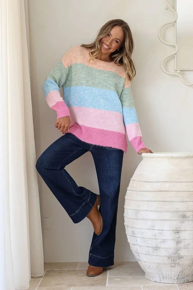 Cali Multi Stripe Jumper - Something For Me​​