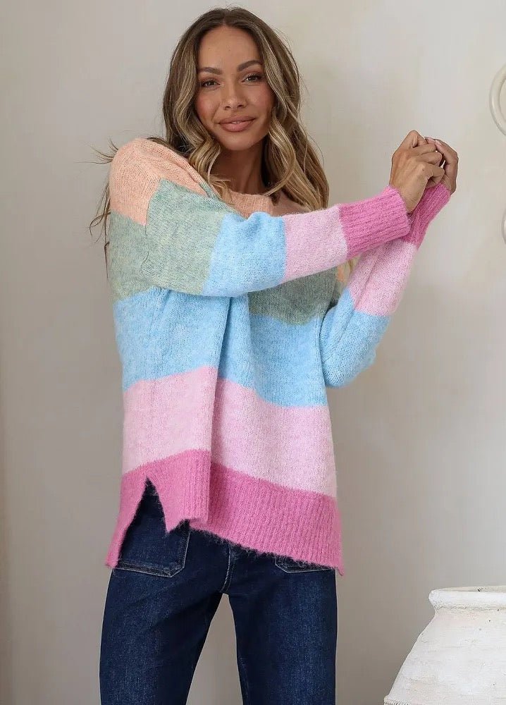 Cali Multi Stripe Jumper - Something For Me​​