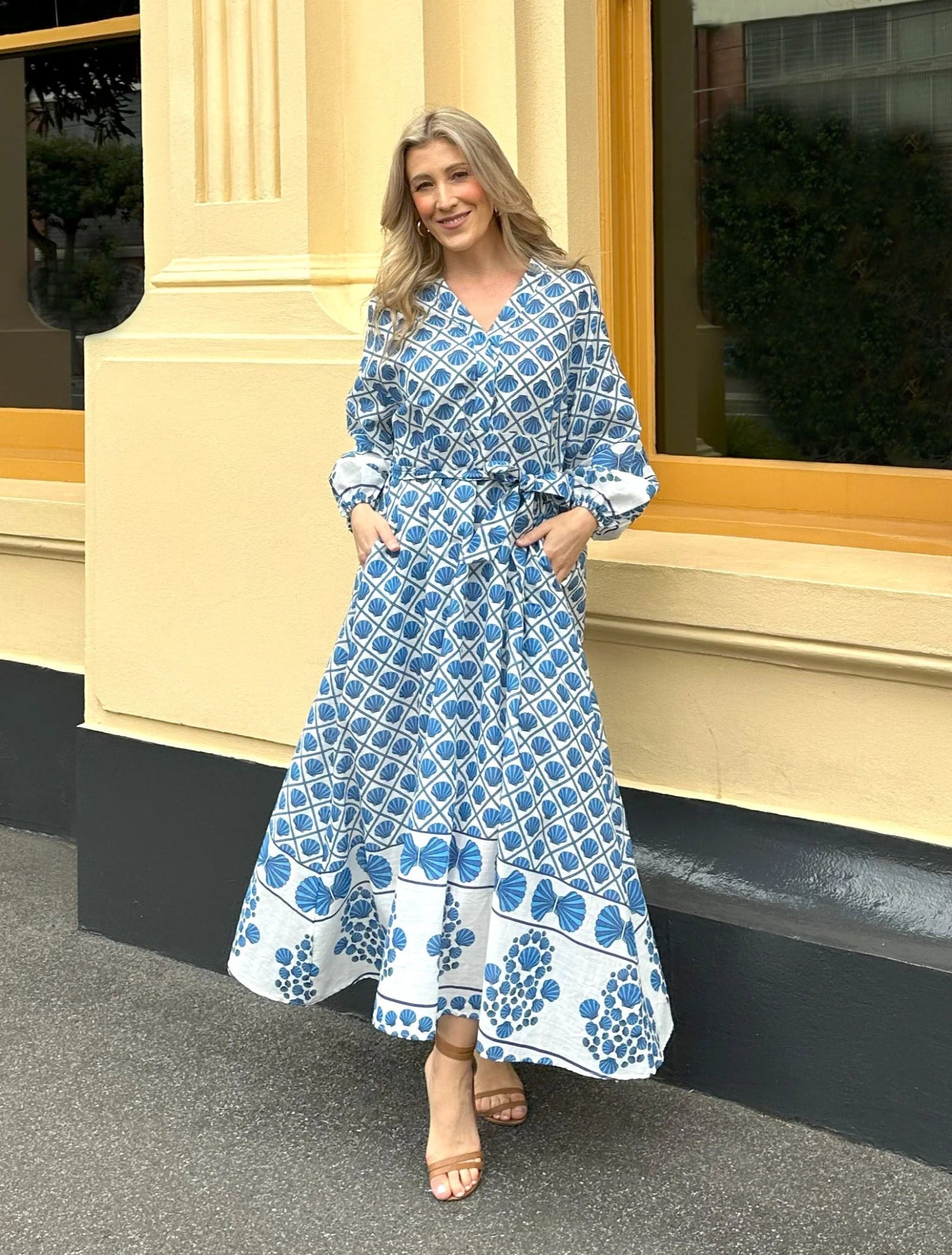 Capri Dress (Blue Print) - Something For Me Capri Dress (Blue Print) - Something For Me