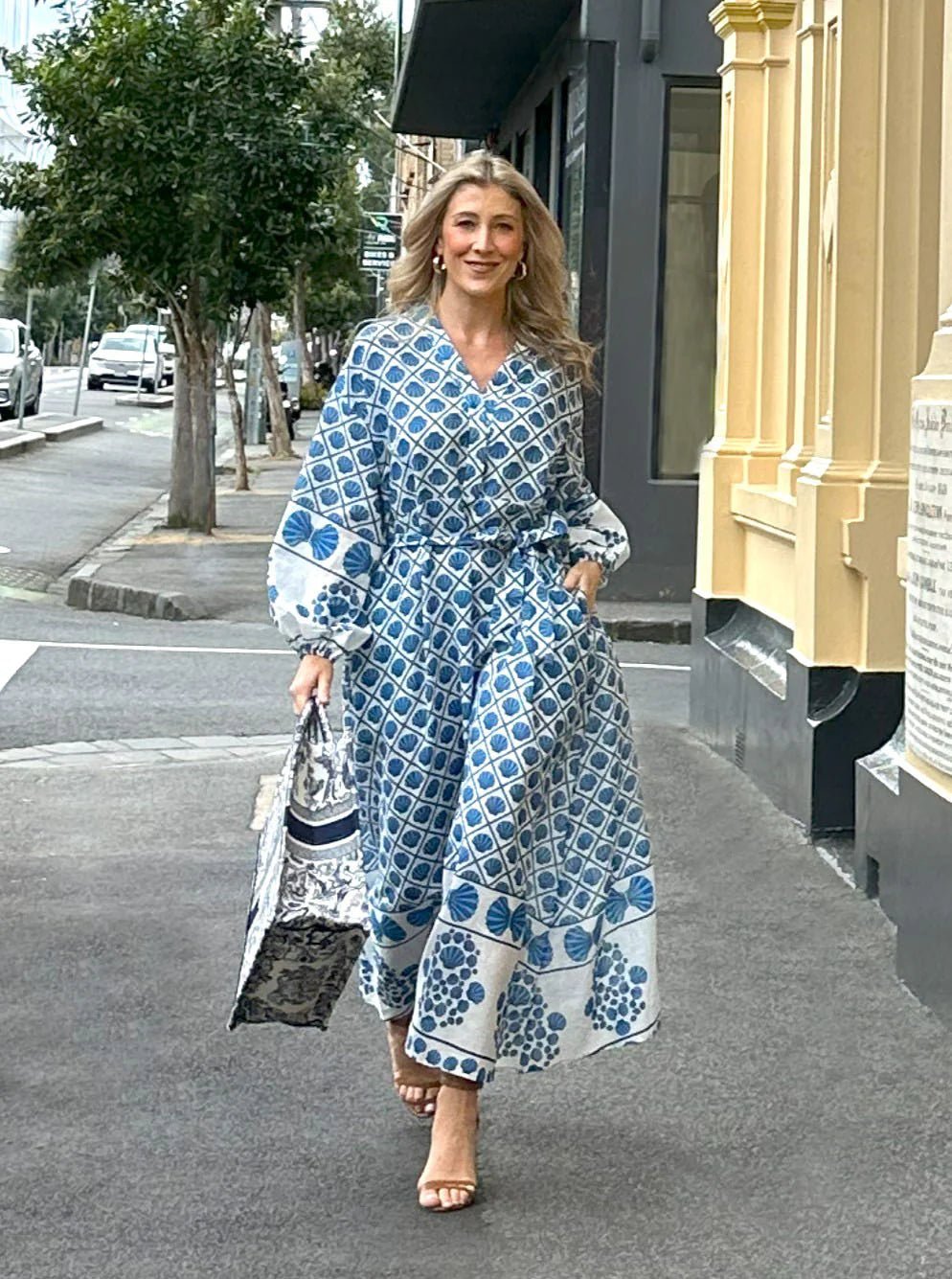 Capri Dress (Blue Print) - Something For Me​​