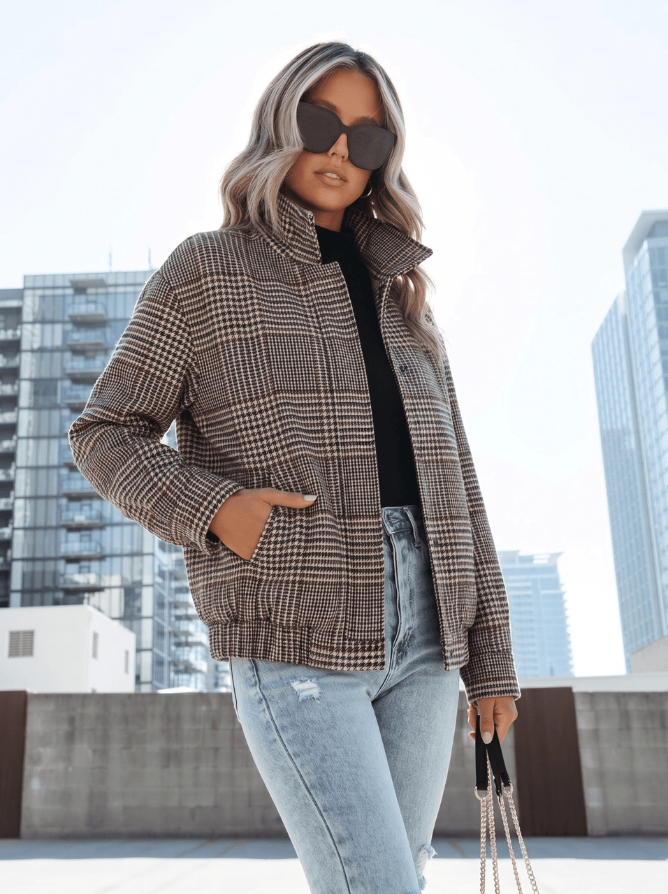 Caroline Check Jacket - Something For Me​​