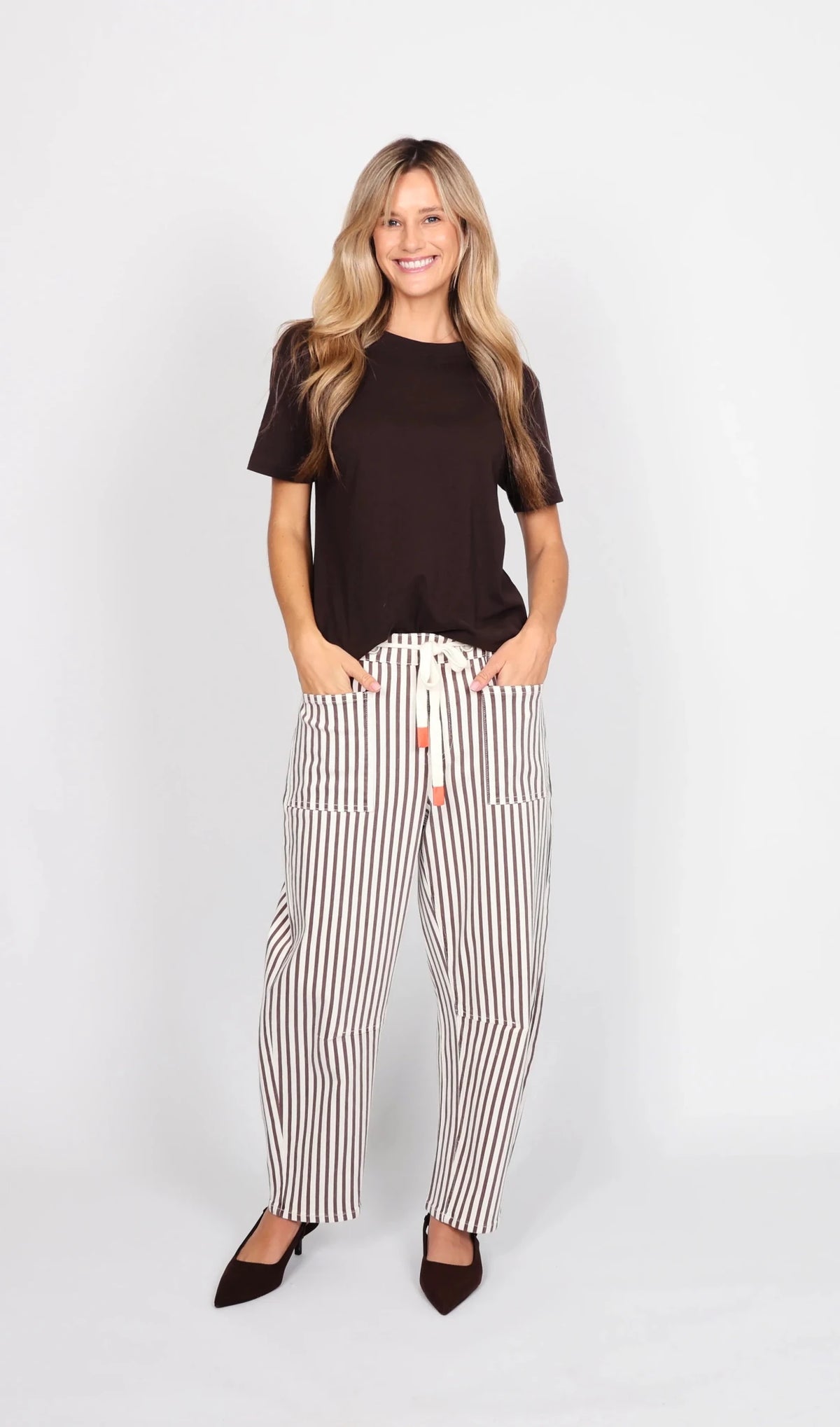 Carter Barrel Jeans (Chocolate Stripe) - Something For Me​​