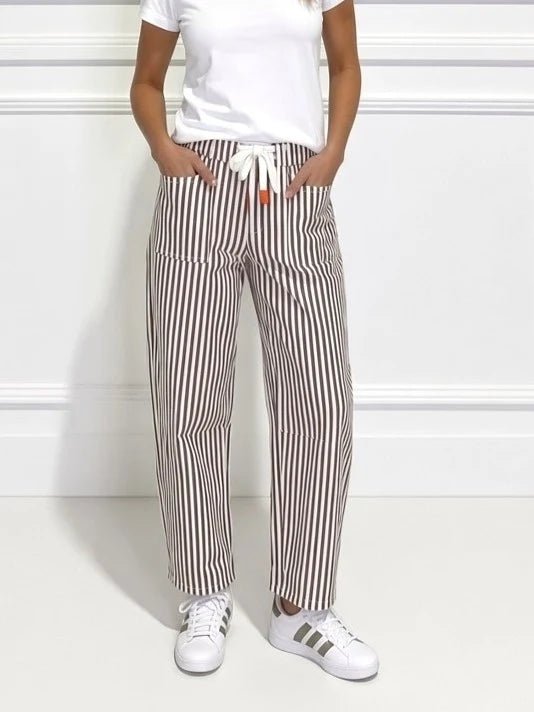 Carter Barrel Jeans (Chocolate Stripe) - Something For Me​​