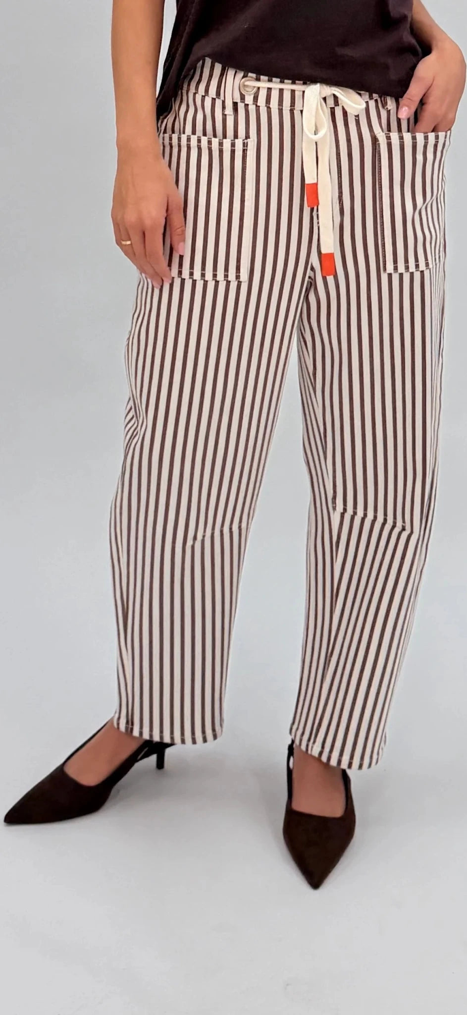 Carter Barrel Jeans (Chocolate Stripe) - Something For Me​​