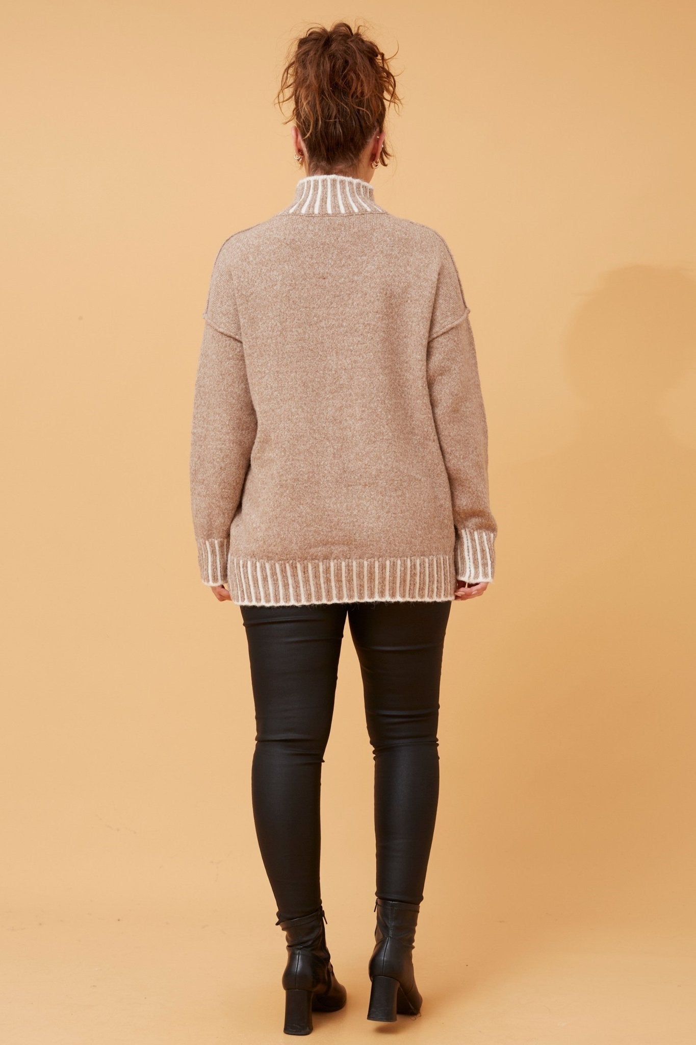 Cas Blanket Stitch Pullover (Beige) - Something For Me​​