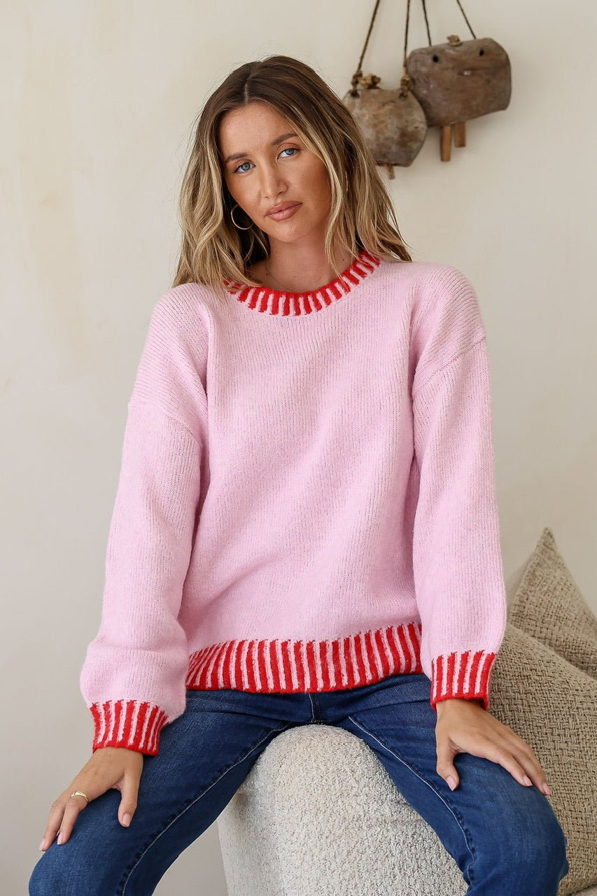 Charlie Jumper (Pink/Red) - Something For Me​​