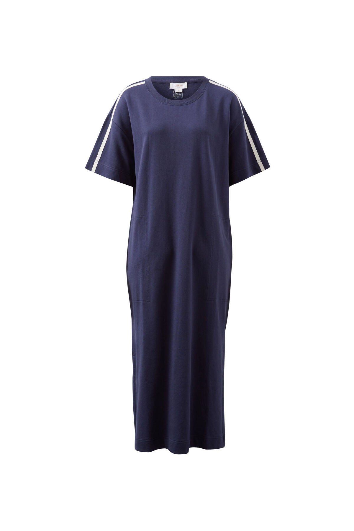 Charlotte Midi Terry Dress (New Navy Side Stripe) - Something For Me​​